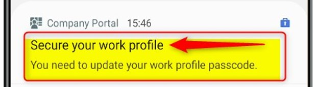 Secure your work profile